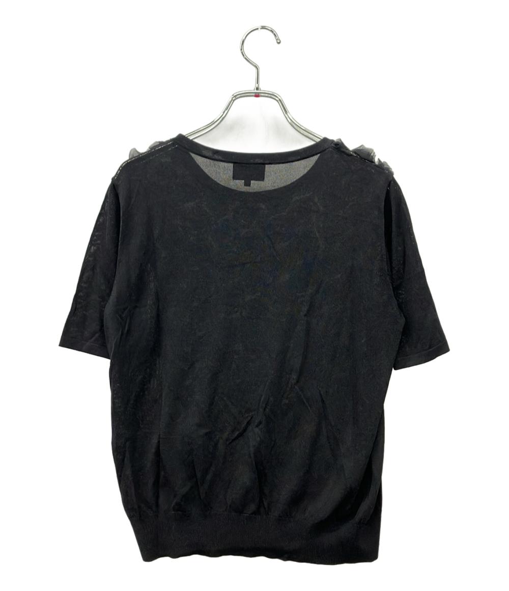 ランバン コレクション 半袖 ローズニット レディース SIZE 40 LANVIN COLLECTION