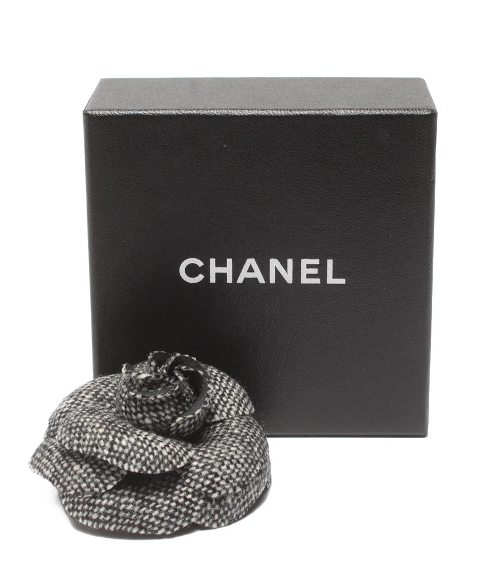 美品 CHANEL コサージュ カメリア ツイード レディース シャネル