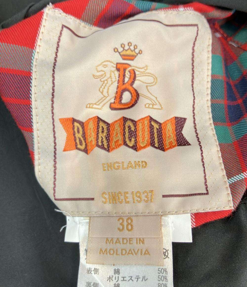 BARACUTA ブルゾン リバーシブル  ブラック×赤チェック トラッド ベーシック ゴルフ Ｇ9 ハリントンジャケット 1801347 メンズ SIZE 38 バラクータ