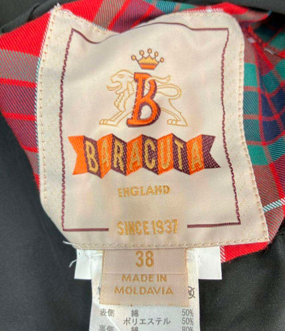 BARACUTA ブルゾン リバーシブル  ブラック×赤チェック トラッド ベーシック ゴルフ Ｇ9 ハリントンジャケット 1801347 メンズ SIZE 38 バラクータ