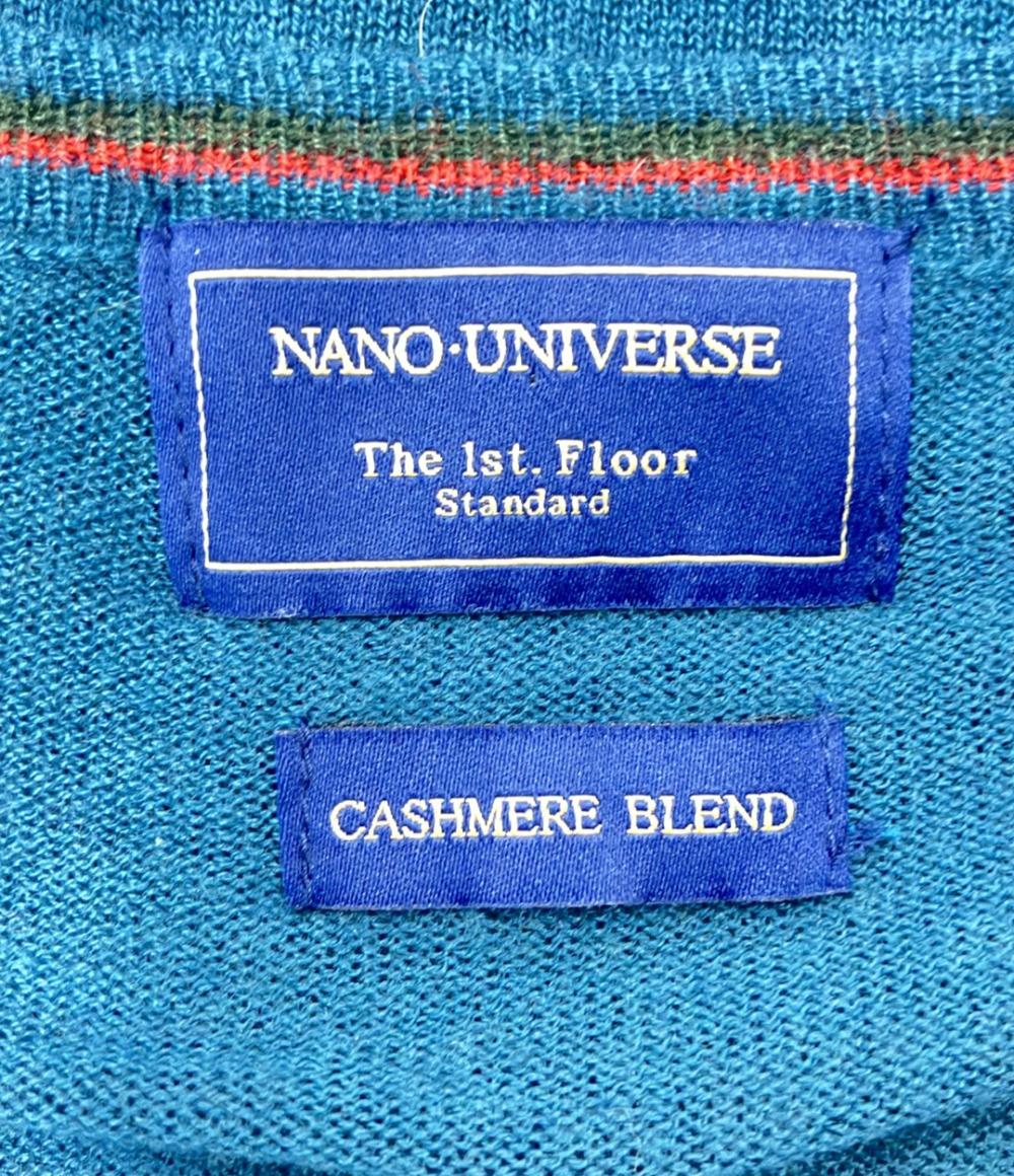 ナノユニバース アクリルウールカシミヤニットカーディガン 薄手 メンズ SIZE S nano universe