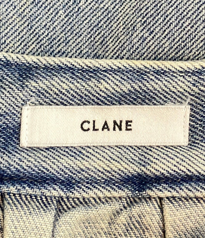 美品 CLANE サークルカットレイヤード デニムスカート 16109-6192 レディース SIZE 0 クラネ