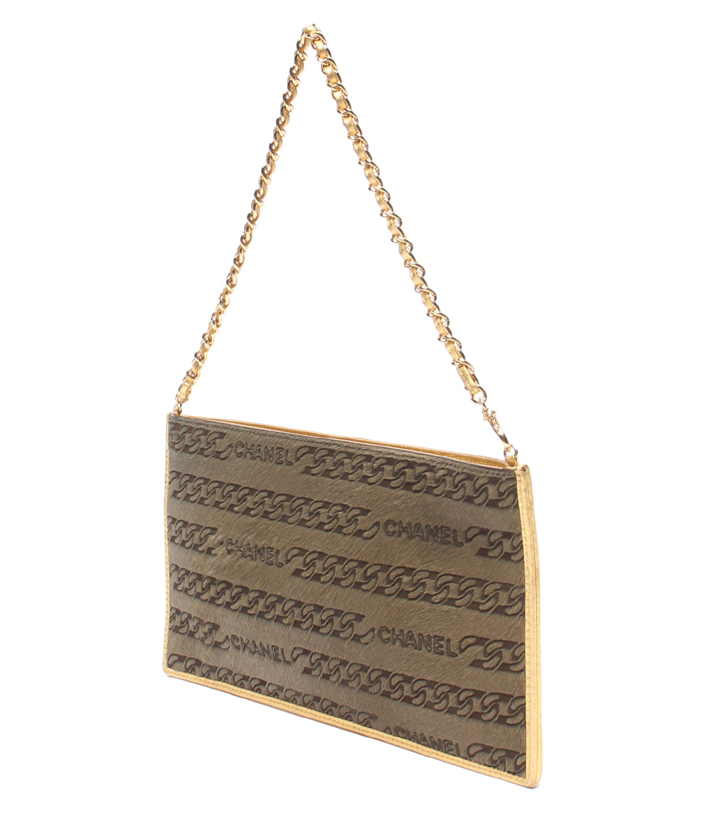 CHANEL チェーンハンドバッグ ゴールド金具 ハラコ レディース シャネル