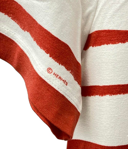 エルメス 半袖Tシャツ ボーダー柄 レディース SIZE SM HERMES