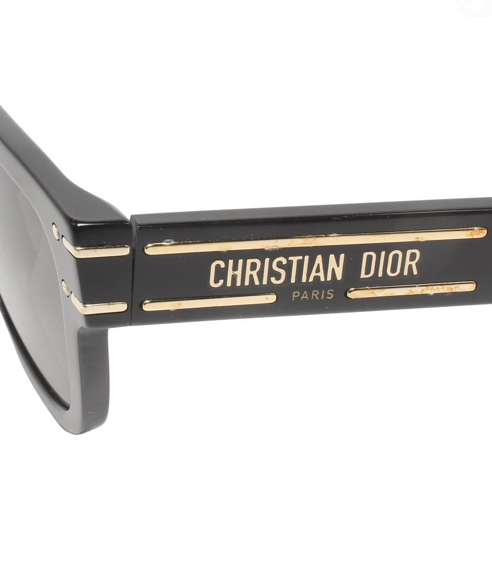 Dior オーバーサイズサングラス ブラック/ゴールド ケース付き DIOR ディオール サングラス レディース ブラック ゴールド グレー