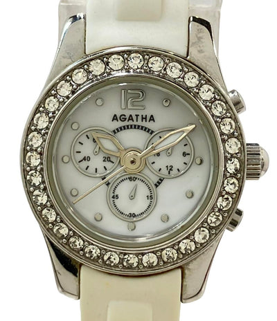 AGATHA 腕時計 クオーツ ホワイト レディース アガタ