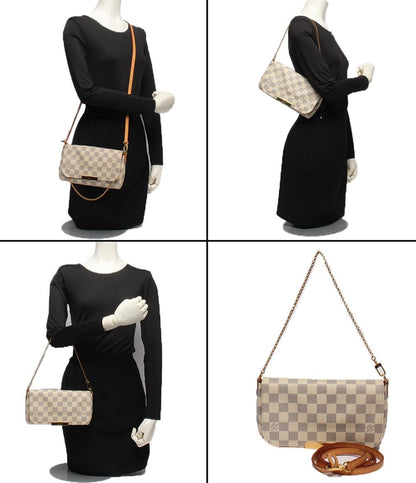 LOUIS VUITTON 2wayショルダーバッグ ハンドバッグ ダミエアズール 斜め掛け 肩掛け フェイボリットPM N41277 レディース ルイ・ヴィトン