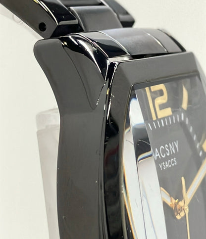 SACSNY YSACCS 腕時計 クオーツ ブラック SY-15055 メンズ サクスニーイザック