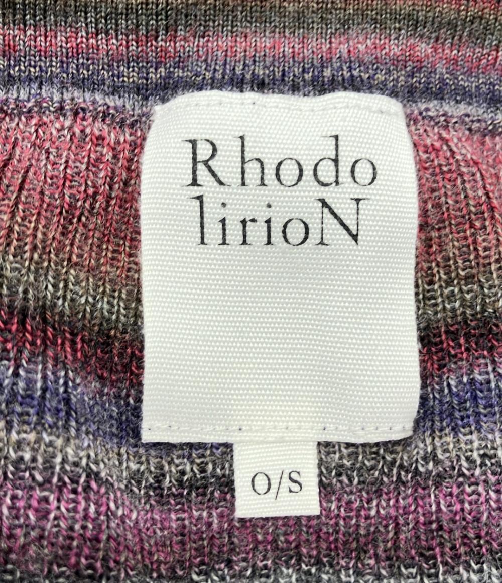 美品 ロドリリオン ウール混グラデーションボーダー柄イージーパンツ レディース SIZE O/S Rhodolirion