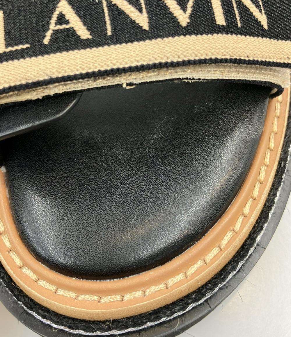 LANVIN en Bleu ロゴストラップウェッジヒールサンダル レディース SIZE S (22.5cm) ランバンオンブルー