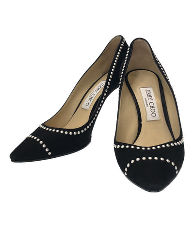 ジミーチュウ  ポインテッドトゥパンプス ピンヒール パールスタッズ      レディース SIZE 37 1/2 (L) JIMMY CHOO