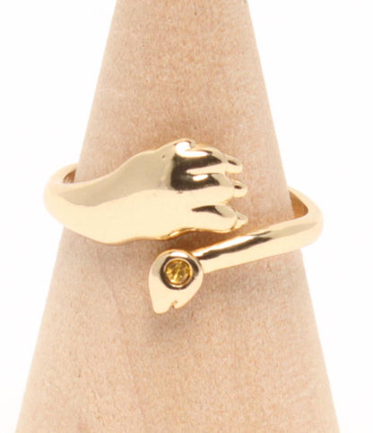 美品 Disney リング 指輪 ツイステッド ワンダーランド 2連リング サバナクロー寮 レディース SIZE フリー ディズニー