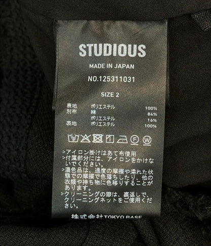 STUDIOUS ノースリーブ Vネック スリーブレス メッシュ ドレス レディース SIZE 2 ステュディオス
