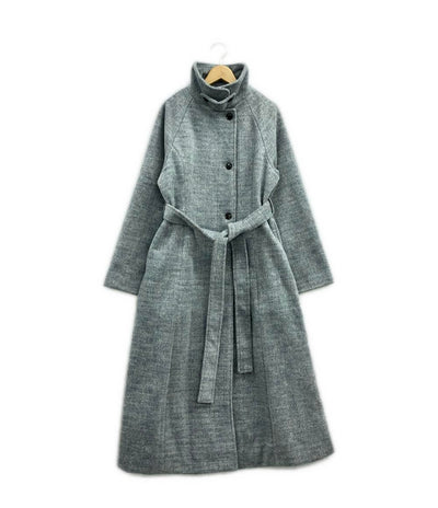 ルエレ ウールアクリル混ロングステンカラーコート アウター レディース SIZE L Louere