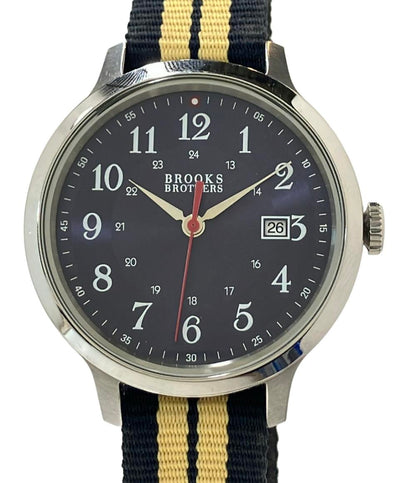 Brooks Brothers 腕時計 クオーツ ネイビー メンズ ブルックスブラザーズ