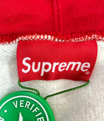 Supreme パーカー スウェット フードロゴ グレー×レッド 21AW  ストリート Contrast Hooded Sweatshirt 2021FW0902008 メンズ SIZE S シュプリーム