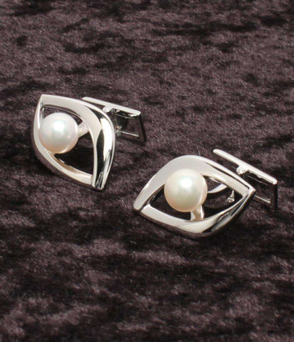 美品 MIKIMOTO カフス SV パール 7.3mm メンズ ミキモト