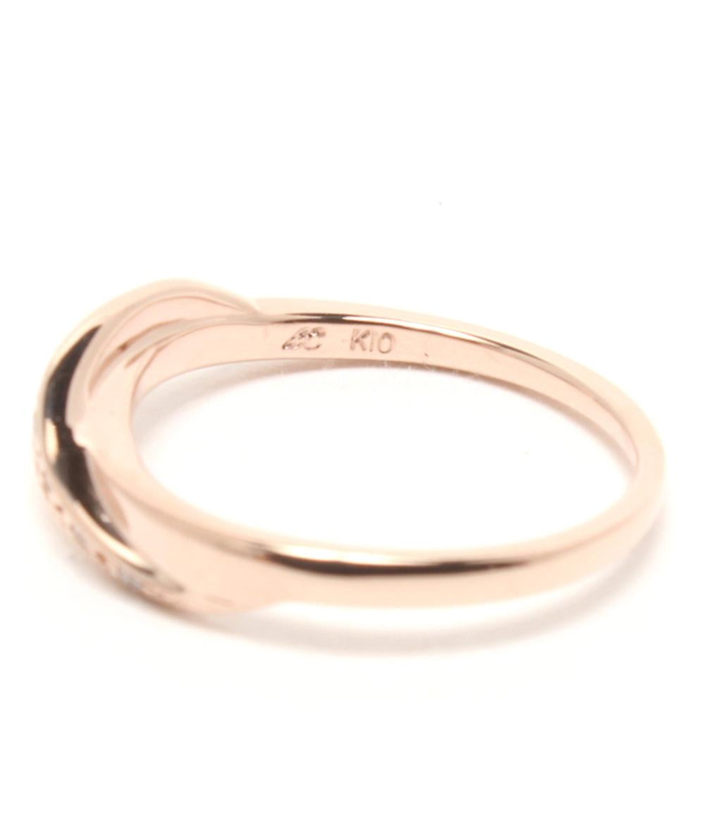 美品 ヨンドシー リング 指輪 K10 ダイヤ レディース SIZE 7号 4℃