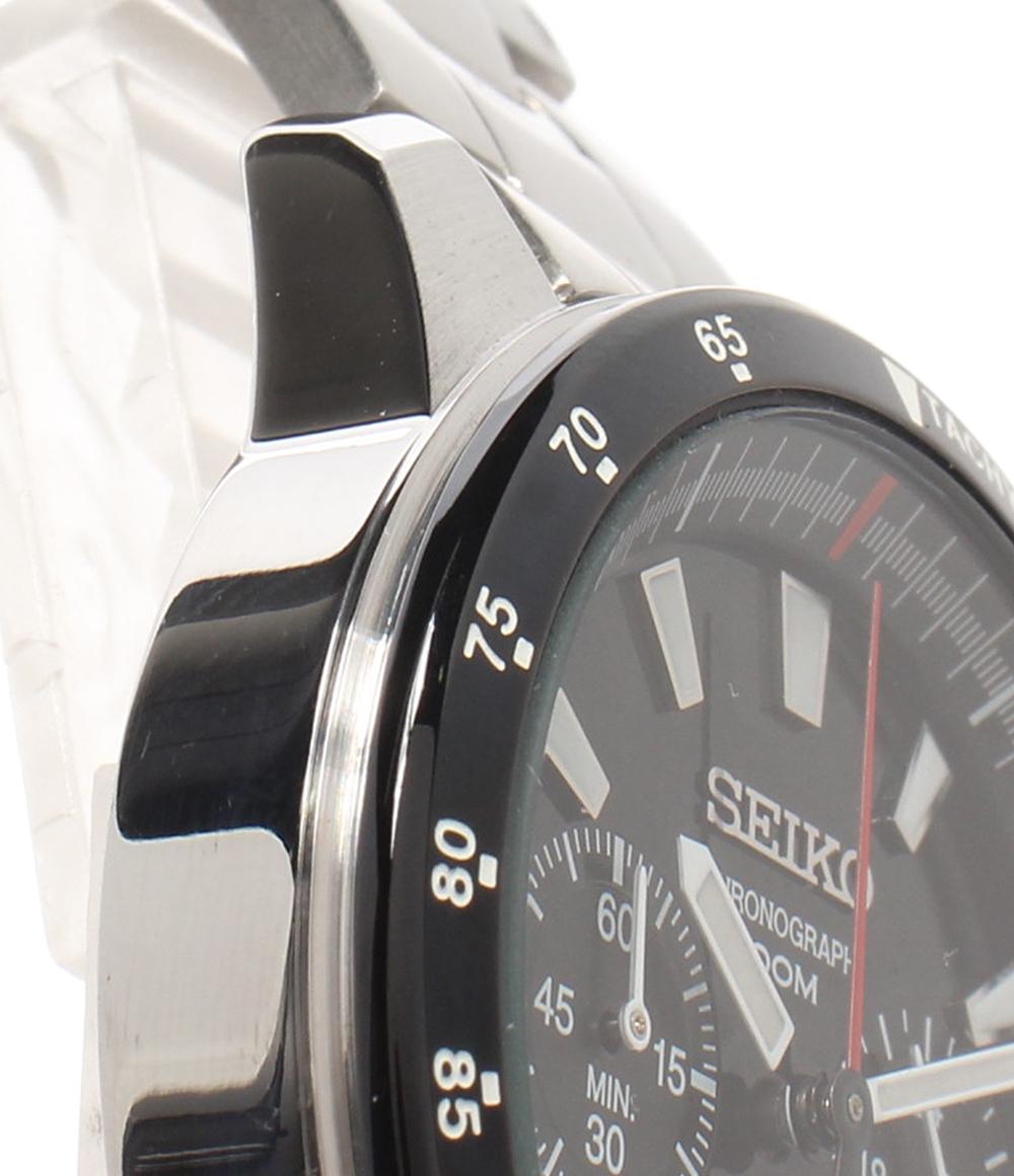 SEIKO 腕時計 クオーツ ブラック 6T63-00D0 メンズ セイコー – Rehello