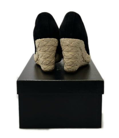 CHANEL ウェッジソール エスパドリーユ パンプス レディース SIZE 35 C シャネル