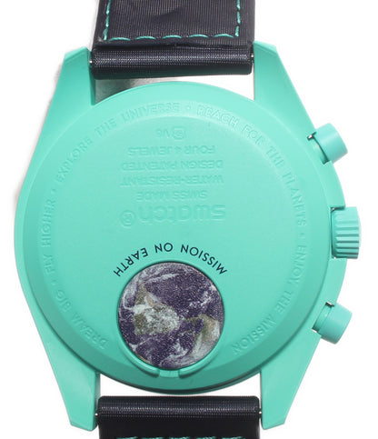 美品 OMEGA Swatch 腕時計 MISSION OF EARTH POLAR LIGHTS ムーンスウォッチ クオーツ レディース メンズ オメガ スウォッチ