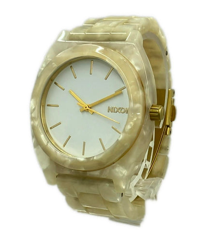 美品 NIXON 腕時計 TIME TELLER ACETATE クオーツ ホワイト A327-2031 メンズ ニクソン