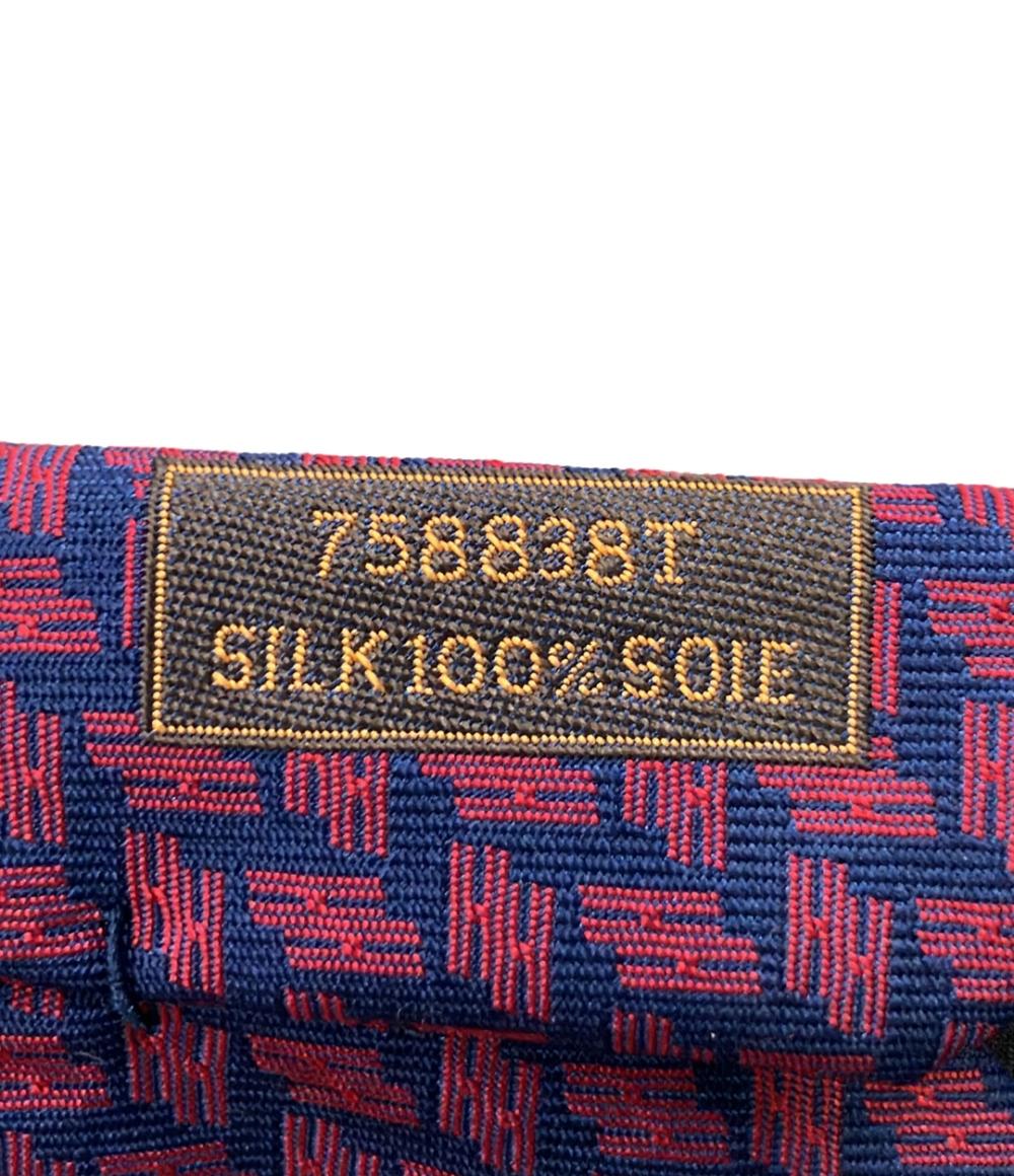 HERMES ネクタイ シルク100% メンズ エルメス