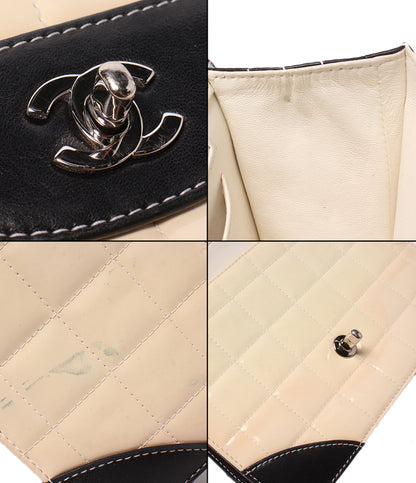 CHANEL チェーンショルダーバッグ ダブルチェーン シルバー金具 6番台 肩掛け チョコバー レディース シャネル