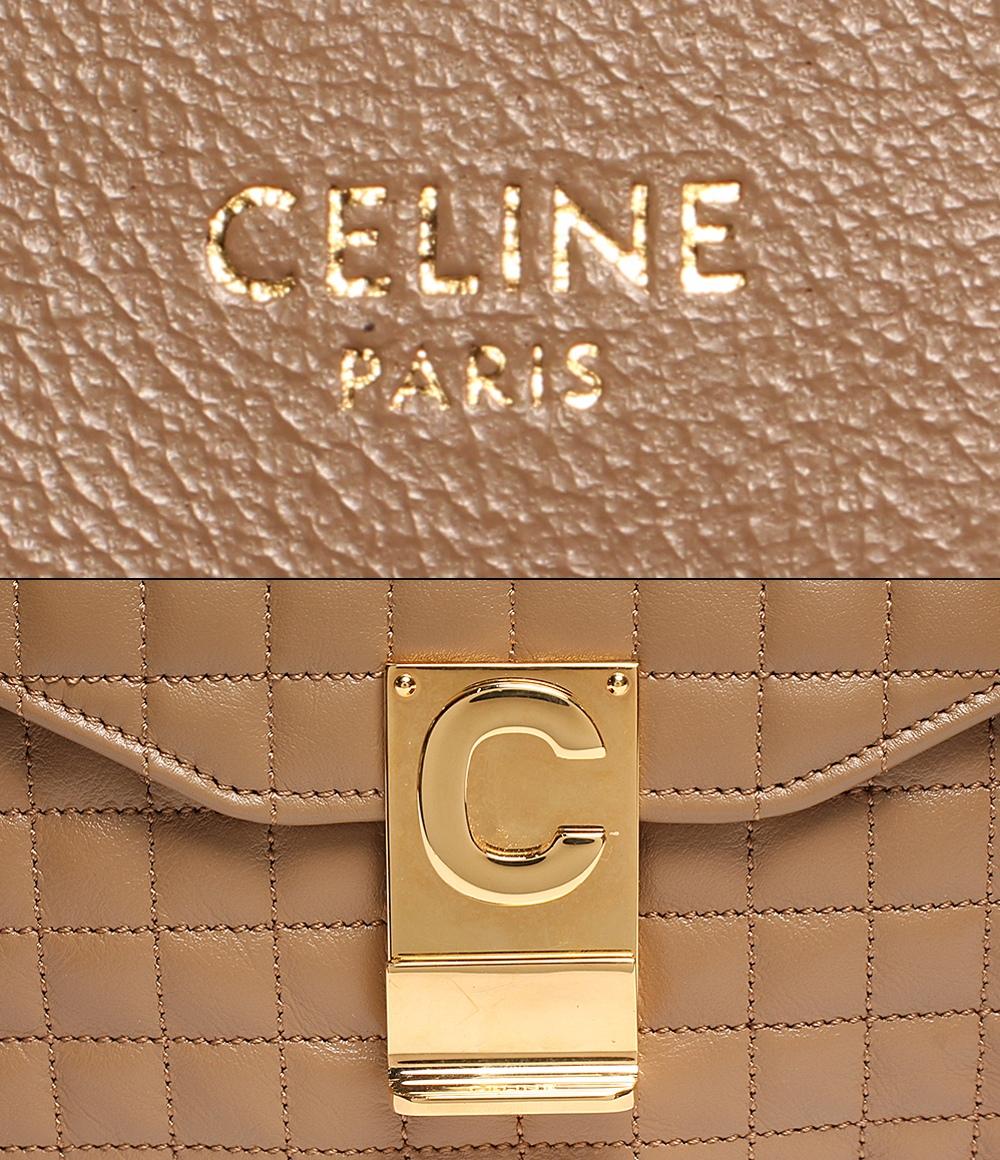 セリーヌ チェーンレザーショルダーバッグ ゴールド金具 C セー ミディアム Light Camel 187253BFC.02BA レディース CELINE