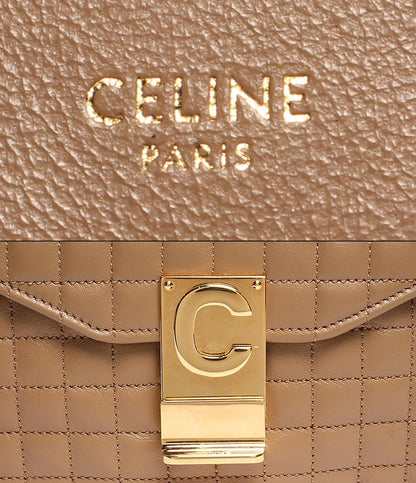 セリーヌ チェーンレザーショルダーバッグ ゴールド金具 C セー ミディアム Light Camel 187253BFC.02BA レディース CELINE