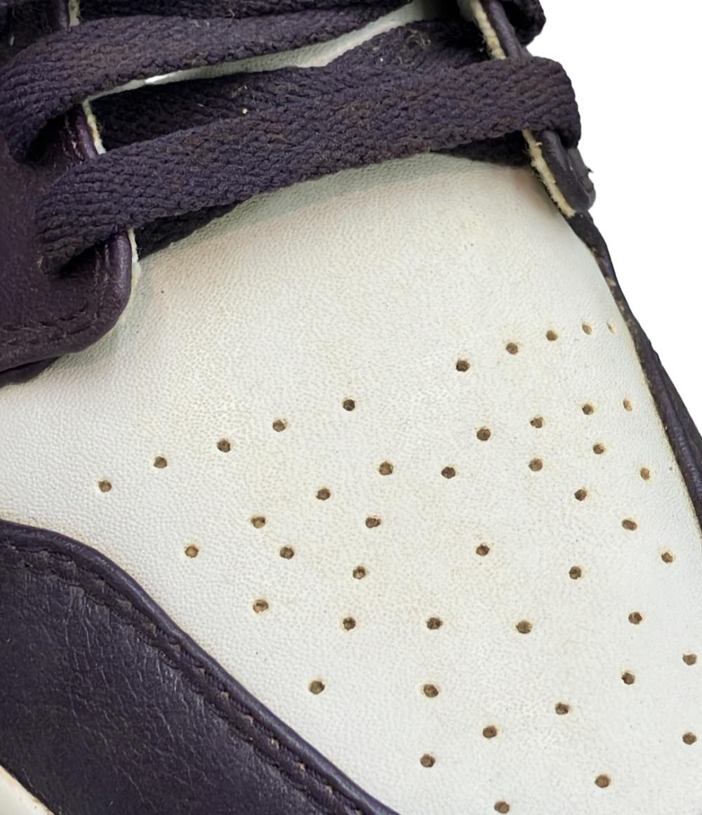 Air Jordan NIKE ハイカットスニーカー Grand Purple Varsity Maize エアジョーダン1 レトロ ハイ ストラップ 342132-571 メンズ SIZE 27.5 (L)