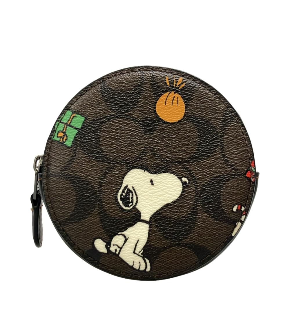 COACH ラウンドコインケース スヌーピー シグネチャー CF245 レディース コーチ