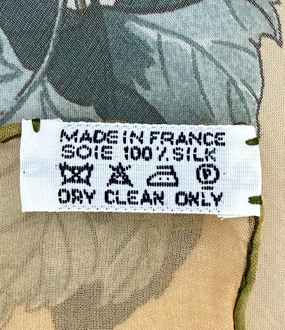 HERMES スカーフ カレ90 シルク 100% AU COEUR DES BOIS レディース エルメス