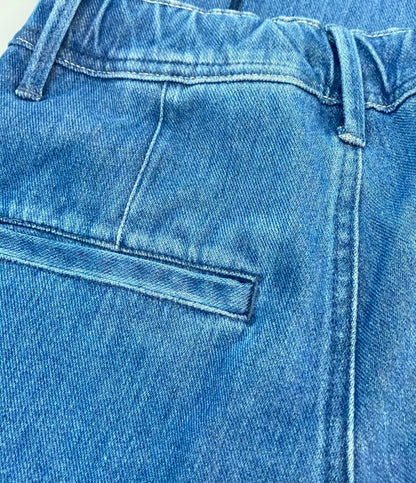 美品 ヤヌーク テーパードパンツ タックテーパード DENIT 57131101 レディース SIZE XS YANUK