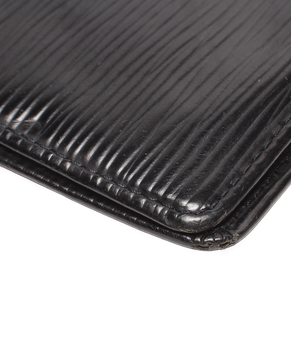 訳あり LOUIS VUITTON 二つ折り財布 ポルト ビエ 6 カルト クレディ エピ M63312 メンズ ルイ・ヴィトン