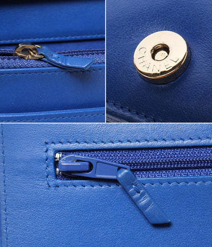 CHANEL チェーンショルダーバッグ チェーンウォレット ゴールド金具 キャビアスキン ボーイシャネル マトラッセ レディース シャネル