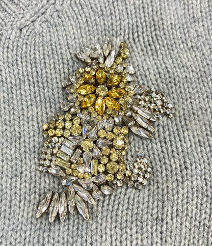 Miu Miu 半袖 ニット ビジュー付き MMN872 レディース SIZE 40 (S) ミュウ ミュウ