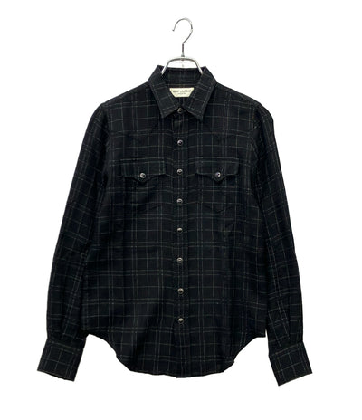SAINT LAURENT 長袖シャツ Checked Slim Fit Shirt メンズ SIZE S サンローラン