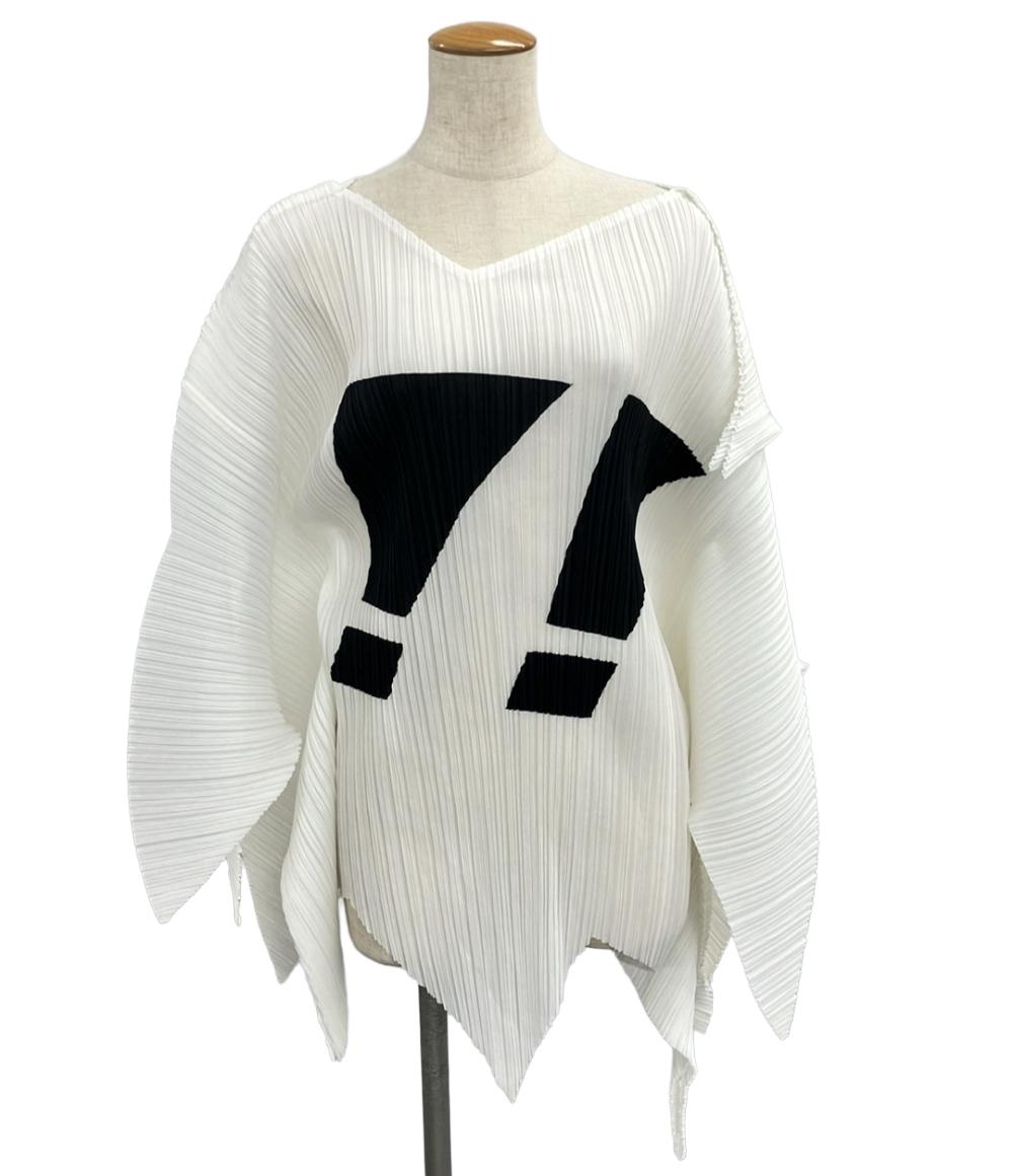 美品 プリーツプリーズ ノースリーブトップス PLEATS PLEASE PP71-JK683 エクステンションマーク レディース SIZE F (M) PLEATS PLEASE