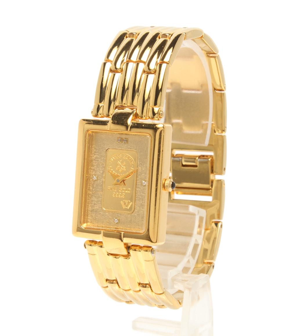 ELGIN 腕時計 GOLD BAR 1g ELGIN 腕時計 GOLD BAR 1g クオーツ ゴールド レディース メンズ