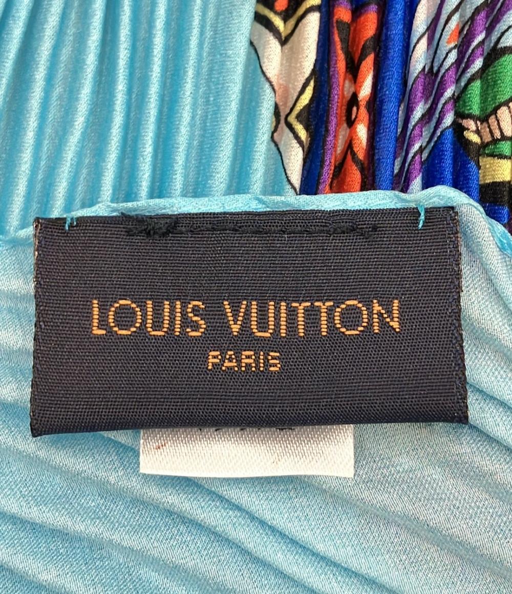 美品 LOUIS VUITTON スカーフ シルク100% プリーツ M71528 レディース ルイ・ヴィトン