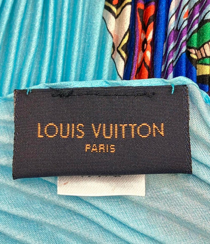 美品 LOUIS VUITTON スカーフ シルク100% プリーツ M71528 レディース ルイ・ヴィトン