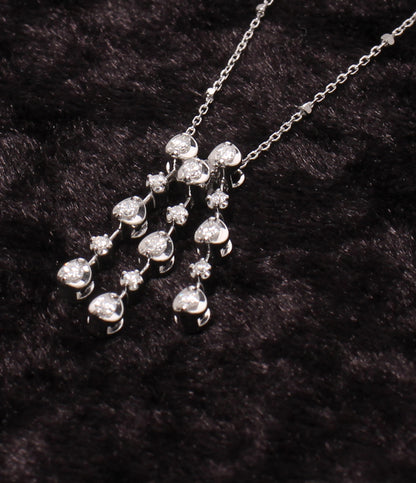 美品 ネックレス K10WG ダイヤ 0.25ct レディース