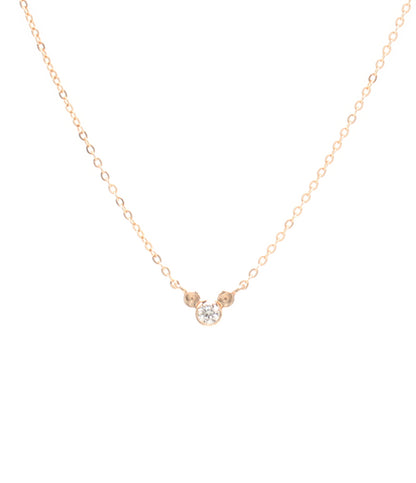 美品 Disney K.UNO ネックレス K18 ダイヤ 0.03ct ミッキーモチーフ レディース ディズニー