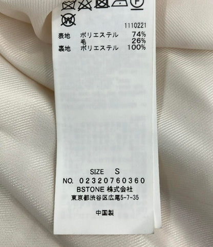 AMERI ピーコート ウールスライバー 花柄 ロング UND SHADOW FLOWER WOOL 02320760360 レディース SIZE S アメリ