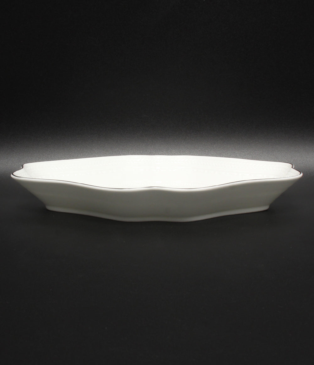 美品 WEDGWOOD ダイヤディッシュ 皿 22cm インタグリオ プラチナ ウエッジウッド