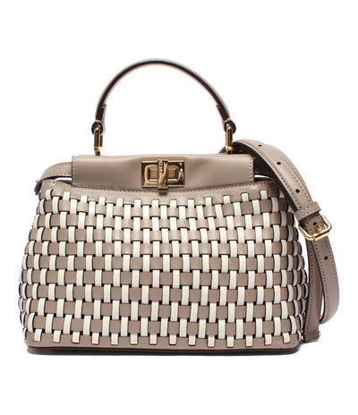 美品 FENDI 2way ハンドバッグ ショルダーバッグ 肩掛け 斜め掛け ピーカブー ミニ 8BN244 レディース フェンディ