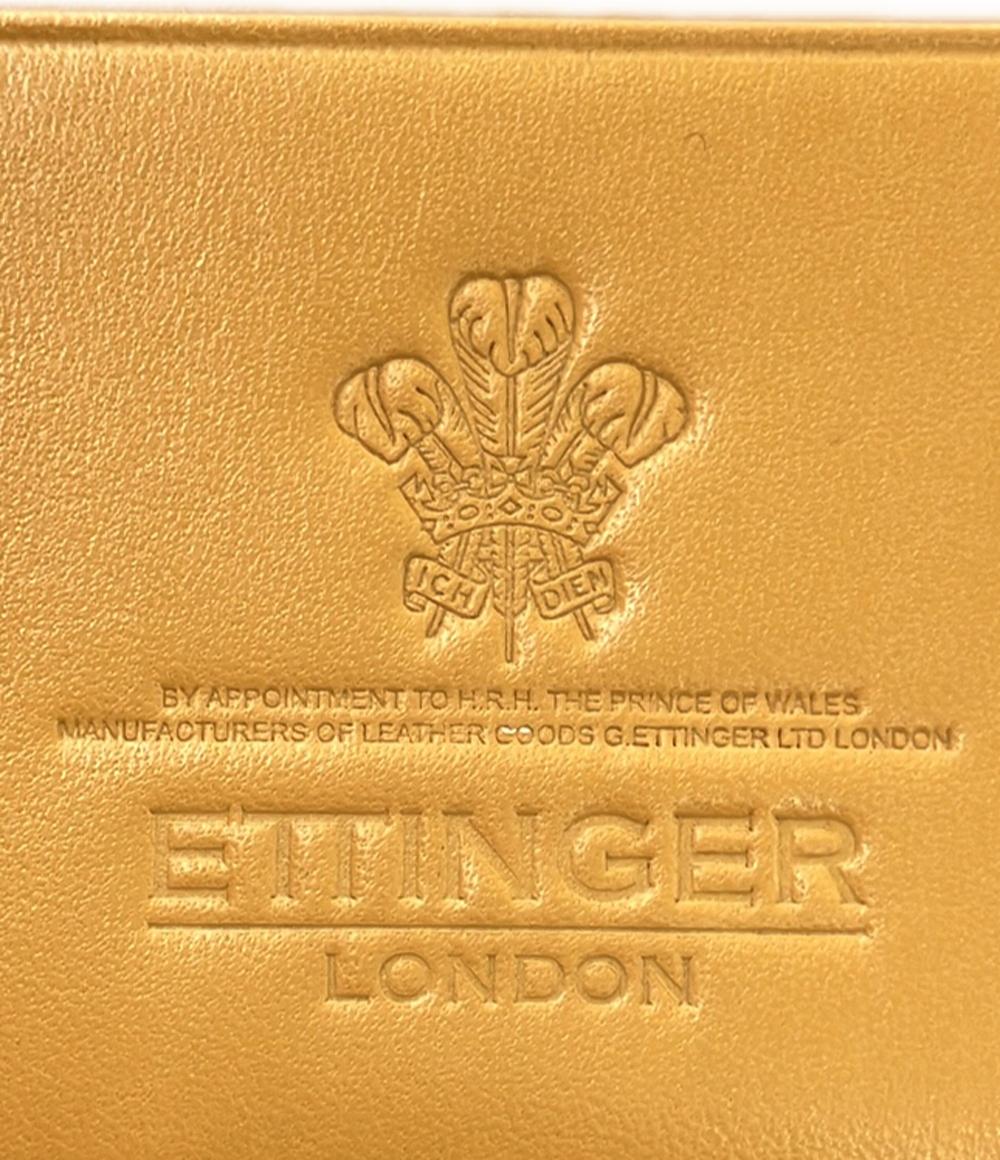 美品 Ettinger 二つ折り財布 牛革 メンズ エッティンガー