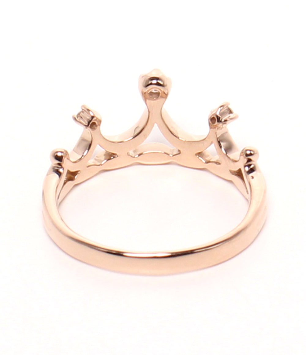 美品 Samantha Tiara リング 指輪 K18 ダイヤ 0.05ct クラウンモチーフ レディース SIZE 8号 サマンサティアラ