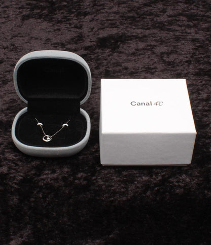 美品 カナルヨンドシー ネックレス K18WG ダイヤ レディース canal4℃